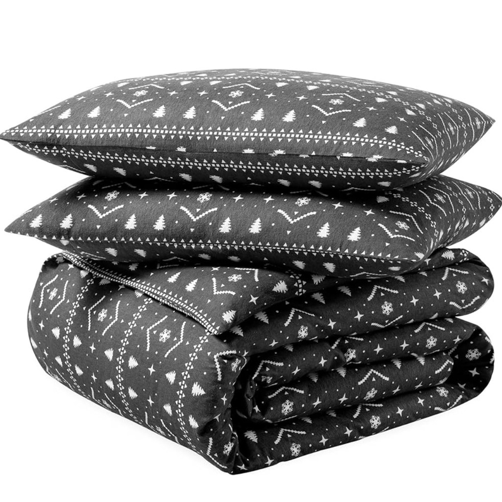 Winter Patterned Full/Queen Duvet Cover Set
